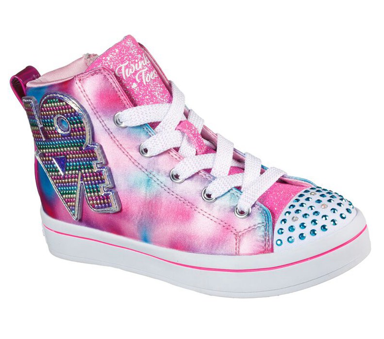 Skechers Twinkle Toes: Twi-Lites - Love Shines - Girls Sneakers Pink/Multicolor [AU-RA9255]